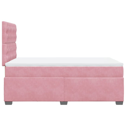 Boxspringbett mit Matratze Rosa 120x190 cm Samt