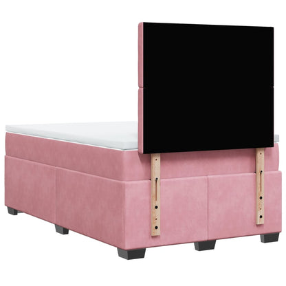 Boxspringbett mit Matratze Rosa 120x190 cm Samt