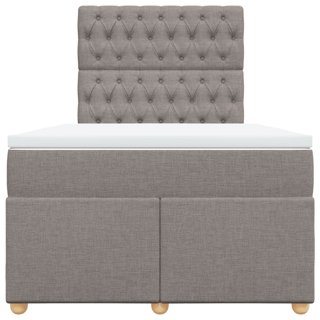 Boxspringbett mit Matratze Taupe 120x190 cm Stoff