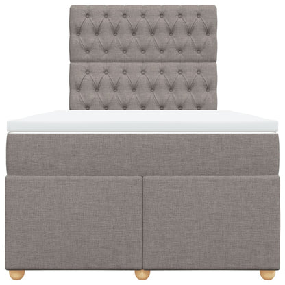 Boxspringbett mit Matratze Taupe 120x190 cm Stoff