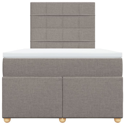 Boxspringbett mit Matratze Taupe 120x200 cm Stoff