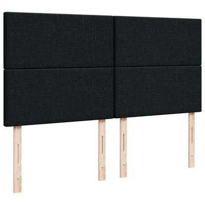 Boxspringbett mit Matratze Schwarz 180x200 cm Stoff