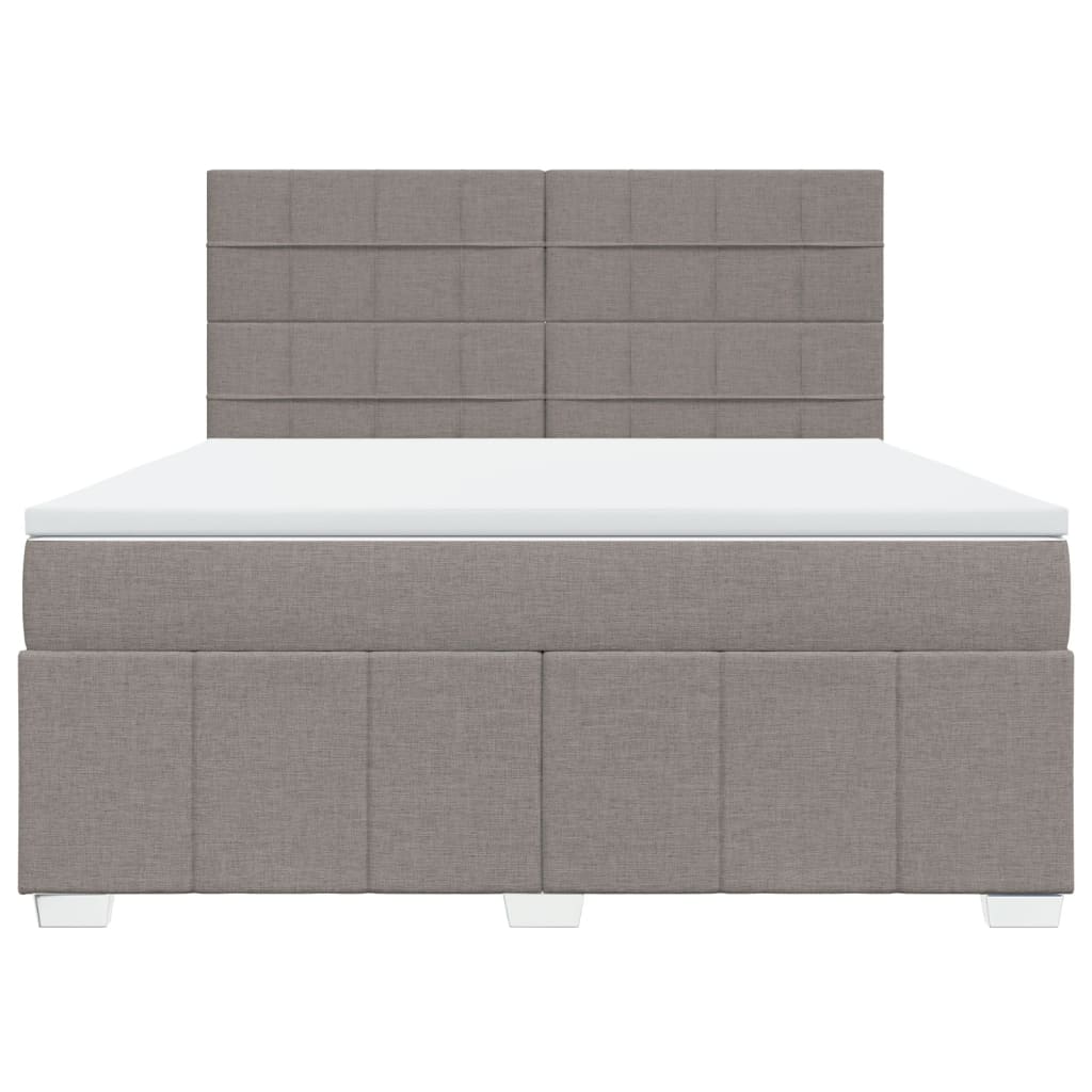 Boxspringbett mit Matratze Taupe 180x200 cm Stoff