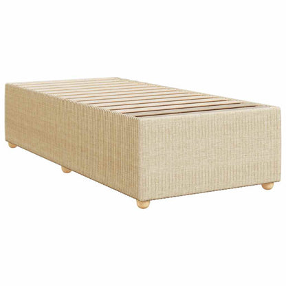 Boxspringbett mit Matratze Creme 90x190 cm Stoff