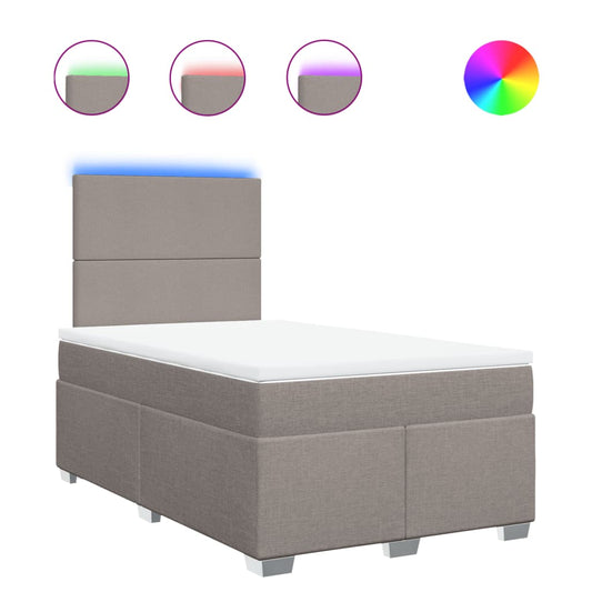 Boxspringbett mit Matratze Taupe 120x190 cm Stoff
