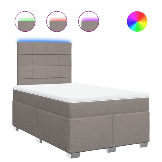 Boxspringbett mit Matratze Taupe 120x190 cm Stoff