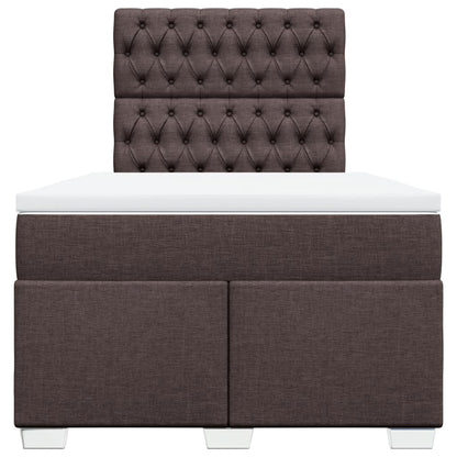Boxspringbett mit Matratze Dunkelbraun 120x190 cm Stoff