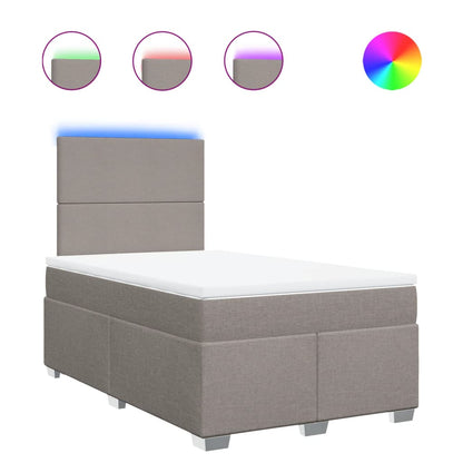 Boxspringbett mit Matratze Taupe 120x200 cm Stoff
