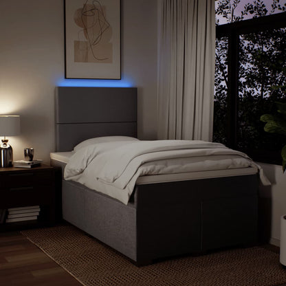 Boxspringbett mit Matratze Taupe 120x200 cm Stoff