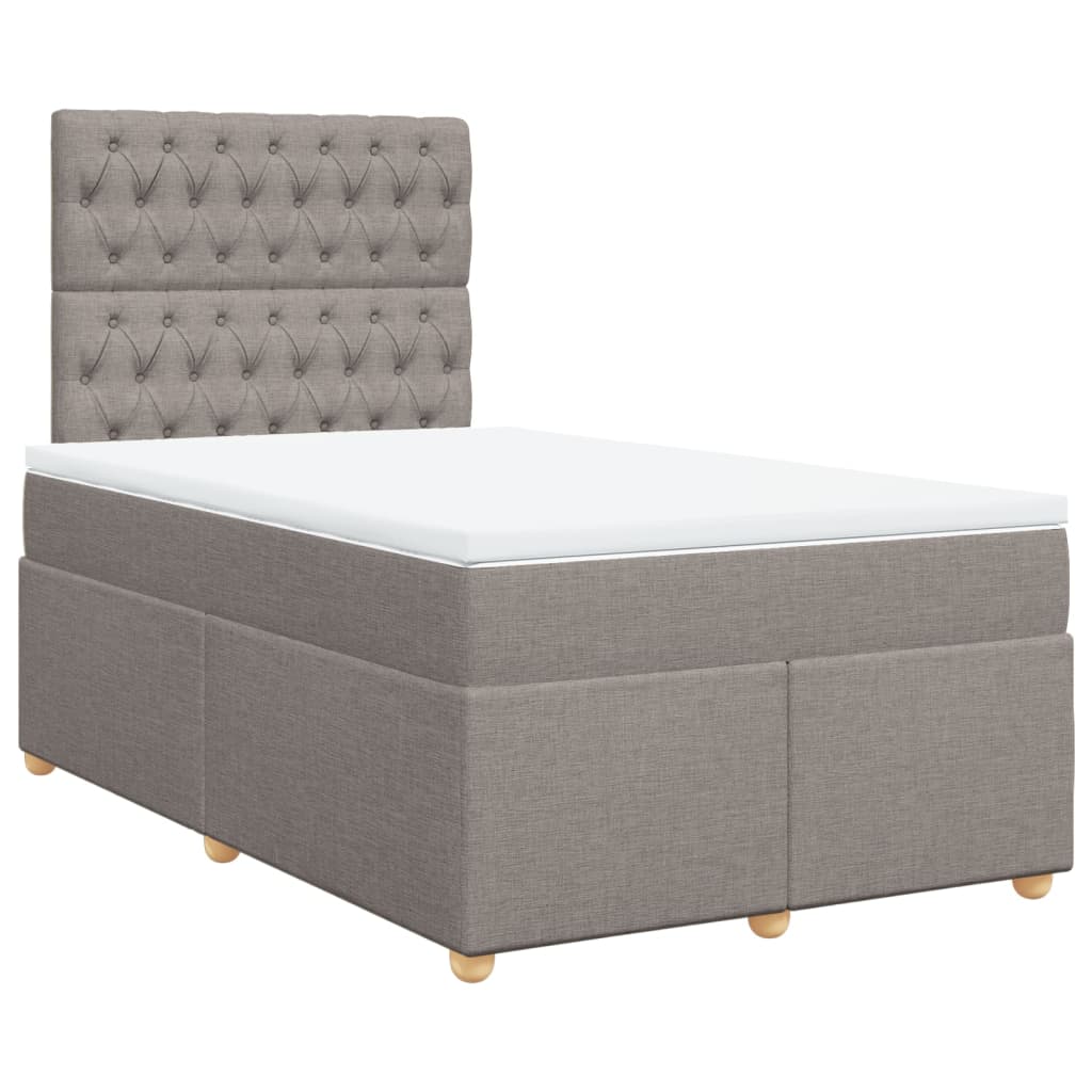 Boxspringbett mit Matratze Taupe 120x190 cm Stoff