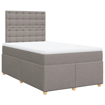 Boxspringbett mit Matratze Taupe 120x200 cm Stoff