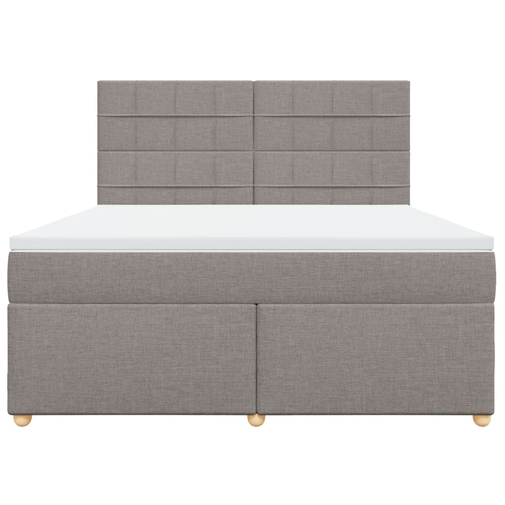 Boxspringbett mit Matratze Taupe 180x200 cm Stoff