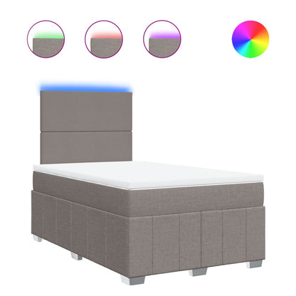 Boxspringbett mit Matratze Taupe 120x190 cm Stoff