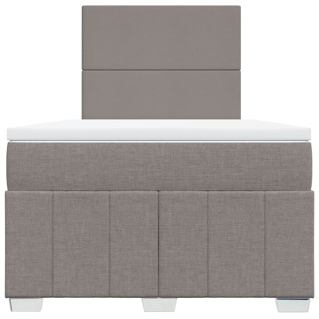 Boxspringbett mit Matratze Taupe 120x190 cm Stoff