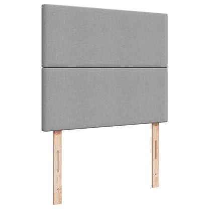 Boxspringbett mit Matratze Hellgrau 120x190 cm Stoff