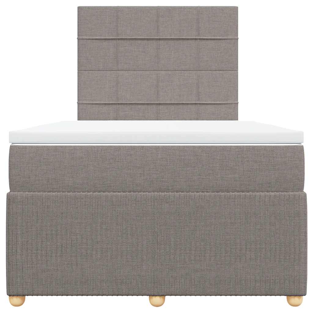 Boxspringbett mit Matratze Taupe 120x200 cm Stoff