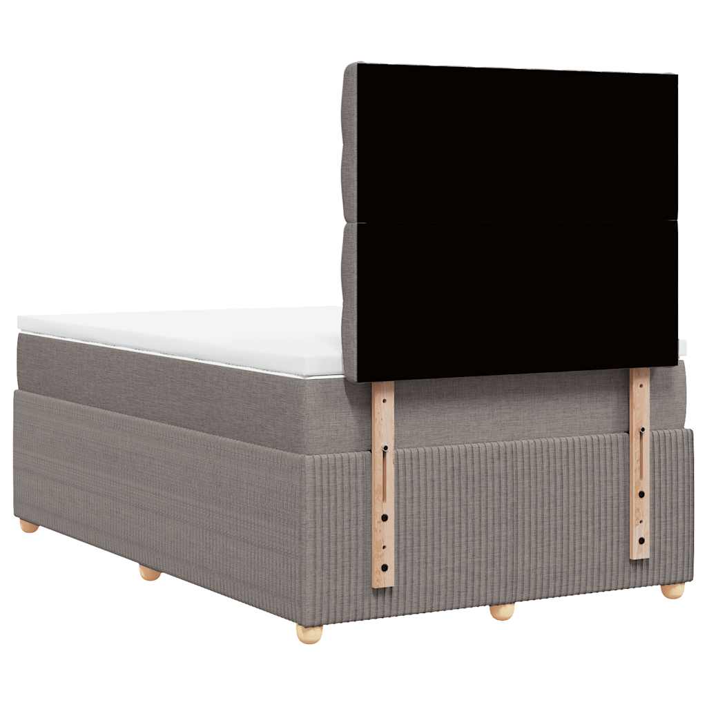 Boxspringbett mit Matratze Taupe 120x200 cm Stoff