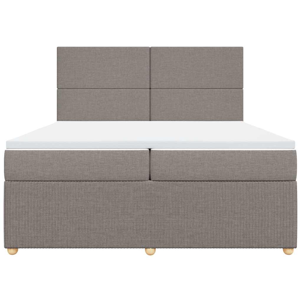 Boxspringbett mit Matratze Taupe 200x200 cm Stoff