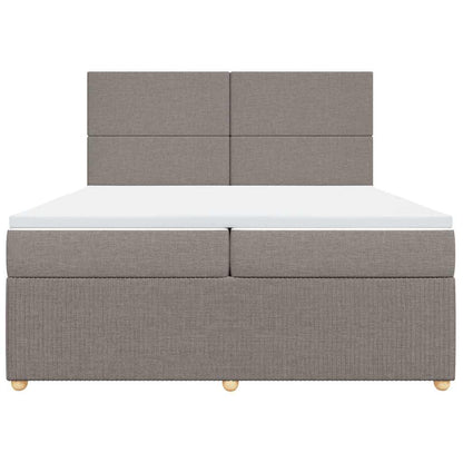 Boxspringbett mit Matratze Taupe 200x200 cm Stoff