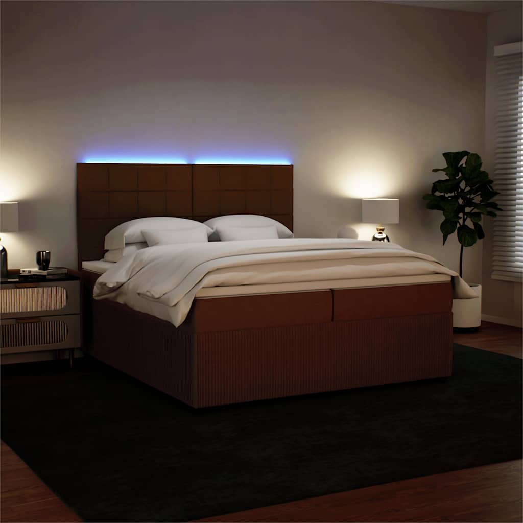 Boxspringbett mit Matratze Rosa 200x200 cm Samt