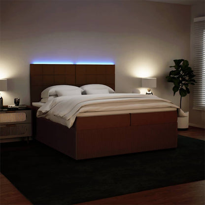 Boxspringbett mit Matratze Rosa 200x200 cm Samt