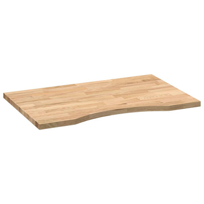 Schreibtischplatte Unbehandelt 80x60x2,5 cm Massivholz Eiche