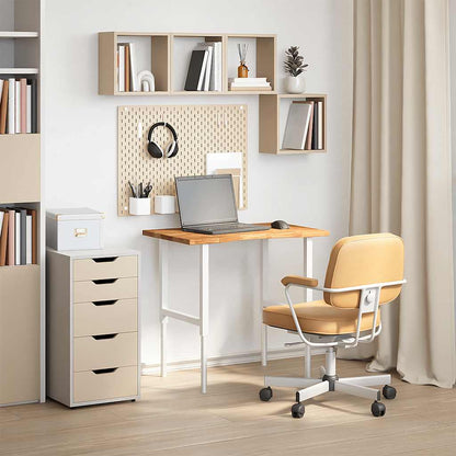 Schreibtischplatte Hellbraun 80x50x2,5 cm Massivholz Eiche