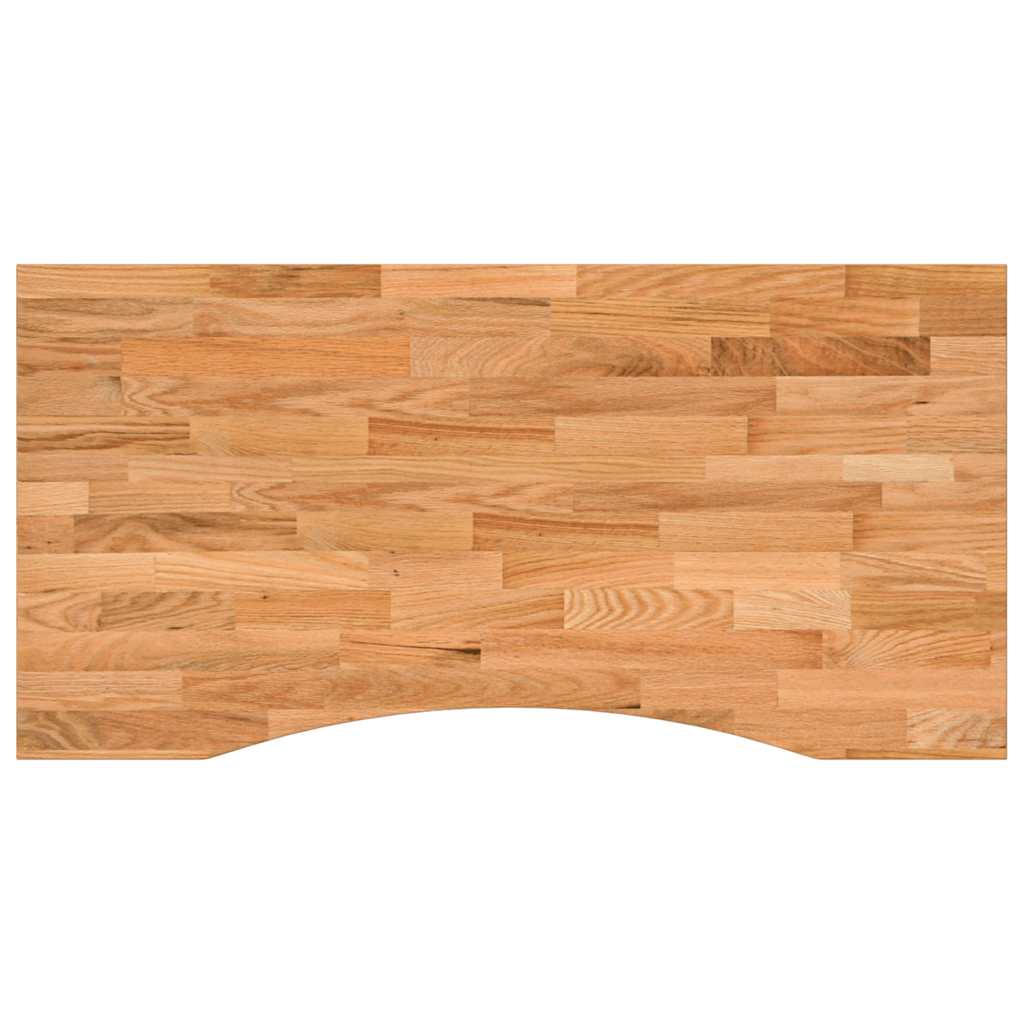 Schreibtischplatte Hellbraun 100x60x2,5 cm Massivholz Eiche