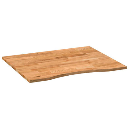 Schreibtischplatte Hellbraun 100x80x2,5 cm Massivholz Eiche