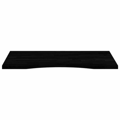Schreibtischplatte Dunkelbraun 80x50x2,5 cm Massivholz Eiche