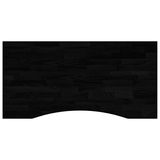 Schreibtischplatte Dunkelbraun 100x50x2,5 cm Massivholz Eiche