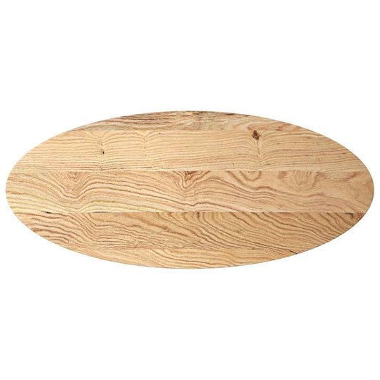 Tischplatte 140x60x4 cm Massivholz Eiche Oval