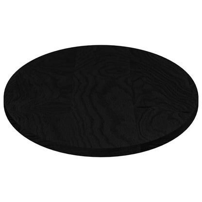 Tischplatte Dunkelbraun 100x50x2 cm Massivholz Eiche Oval