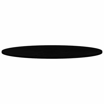 Tischplatte Dunkelbraun 120x60x2 cm Massivholz Eiche Oval