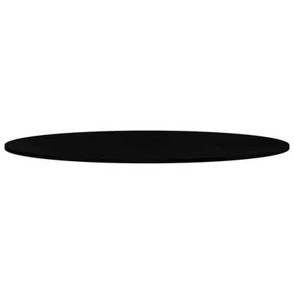 Tischplatte Dunkelbraun 140x60x2 cm Massivholz Eiche Oval