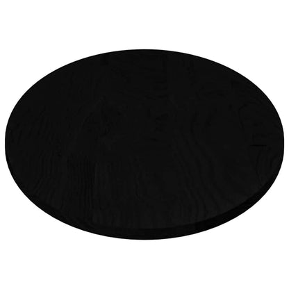 Tischplatte Dunkelbraun 140x60x2 cm Massivholz Eiche Oval