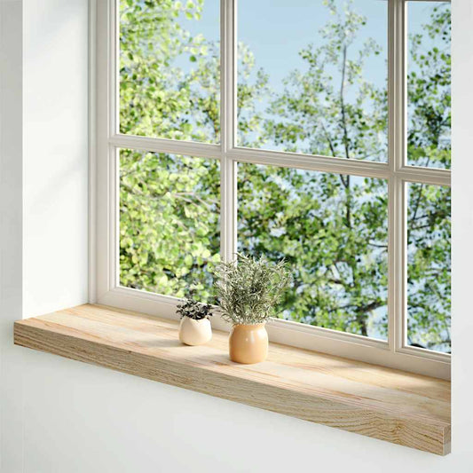 Fensterbänke 2 Stk. Unbehandelt 80x20x2 cm Massivholz Eiche
