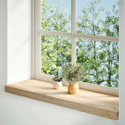 Fensterbänke 2 Stk. Unbehandelt 80x25x2 cm Massivholz Eiche