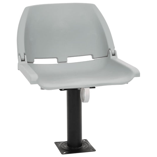 2-tlg. Bootssitz-Set Klappbar Kein Kissen Grau 48x51x41 cm