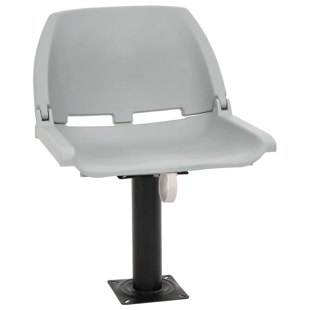 4-tlg. Bootssitz-Set Klappbar Kein Kissen Grau 48x51x41 cm