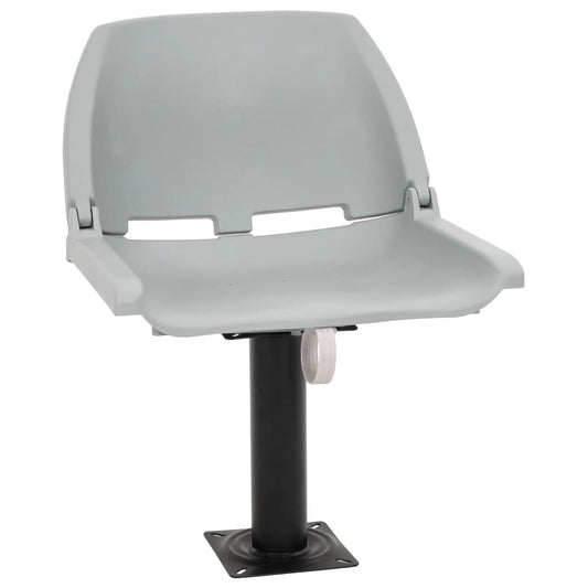 4-tlg. Bootssitz-Set Klappbar Kein Kissen Grau 48x51x41 cm