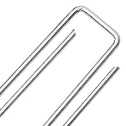 Bodenanker 25 Stk. U-Form 20x3,5 cm Verzinkter Stahl