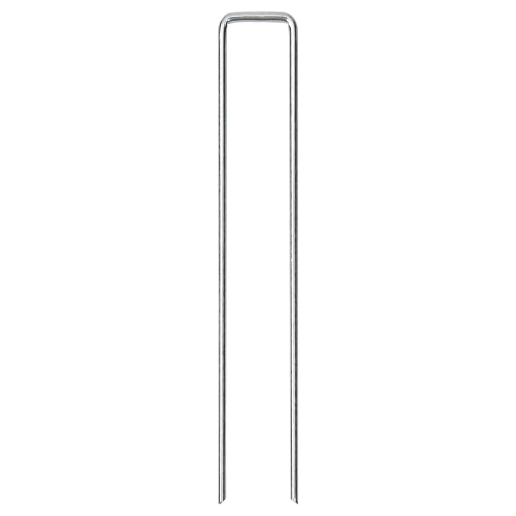 Bodenanker 50 Stk. U-Form 20x3,5 cm Verzinkter Stahl