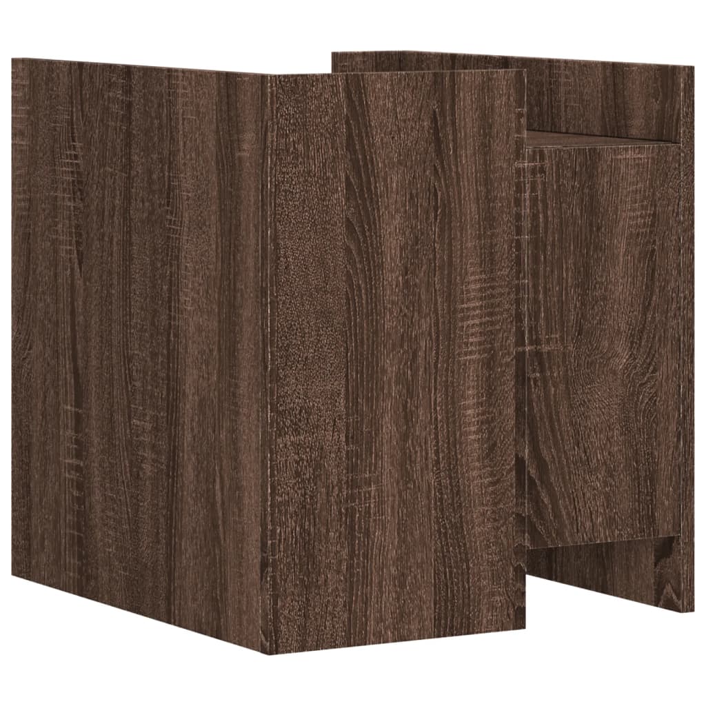 Sengebord brun eg look 45x50x50 cm træmateriale