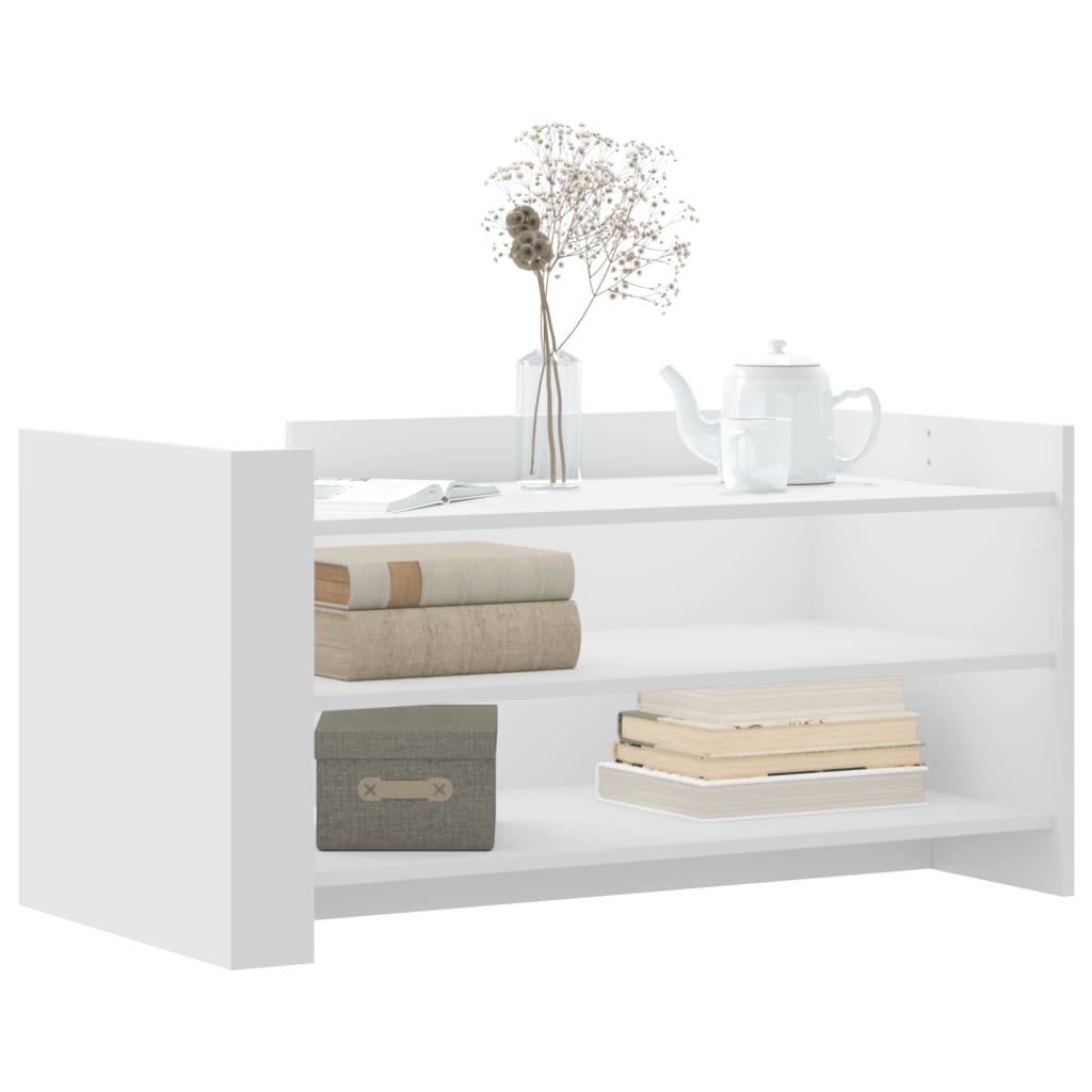 Sofabord Hvid 100x50x50 cm Træ Materiale