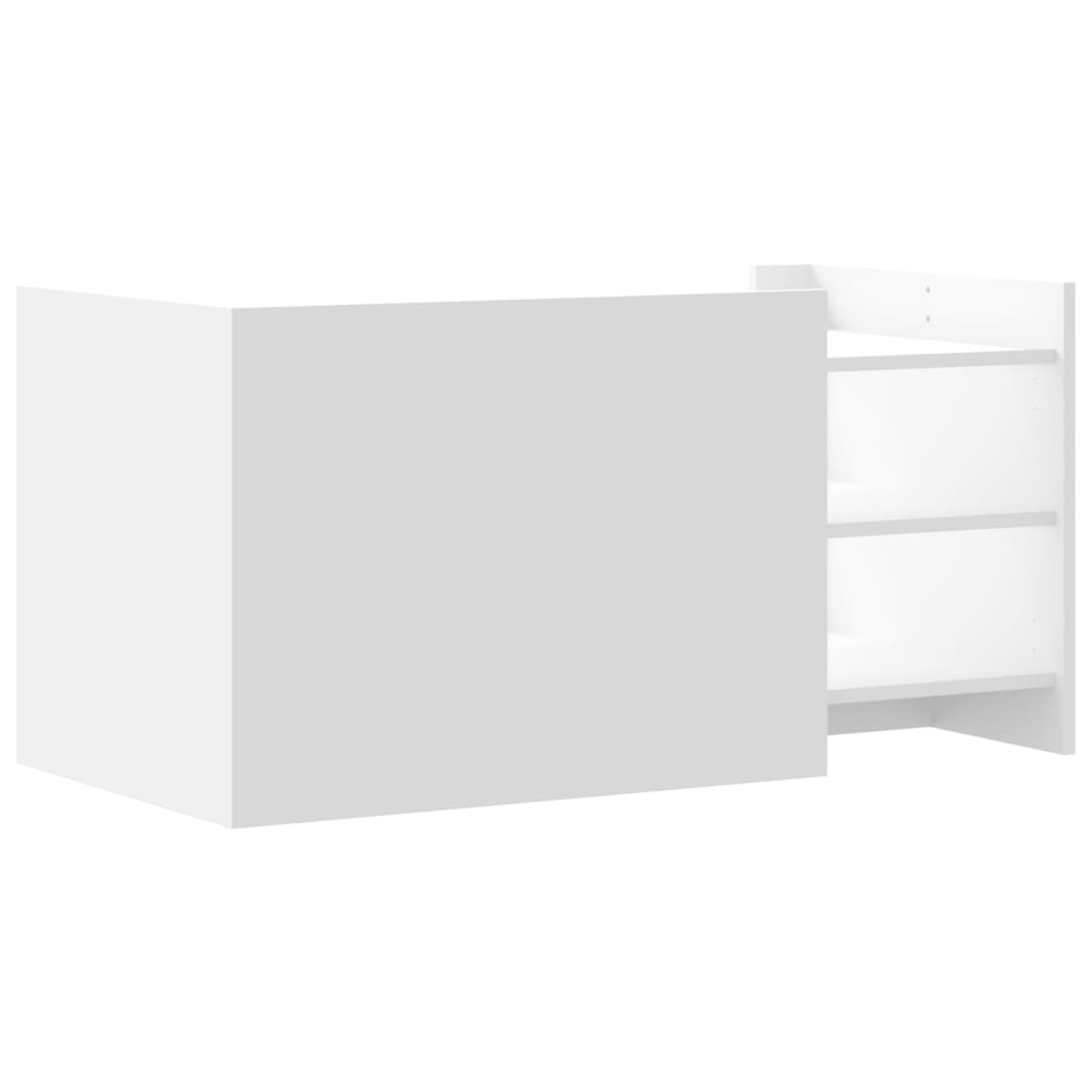 Sofabord Hvid 100x50x50 cm Træ Materiale