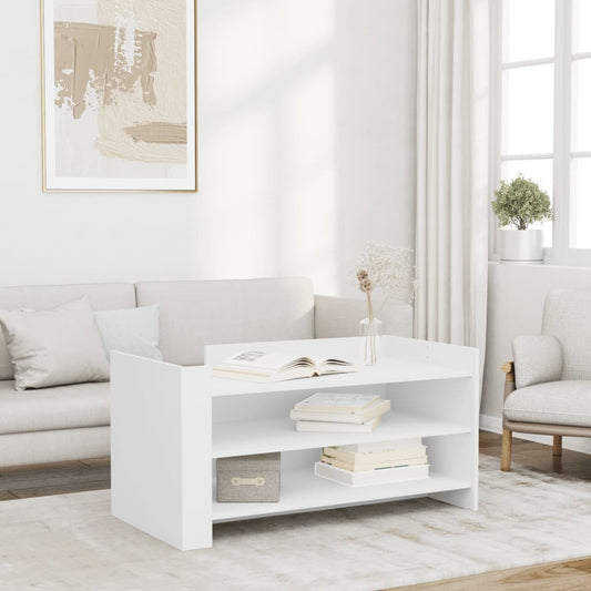 Sofabord Hvid 100x50x50 cm Træ Materiale