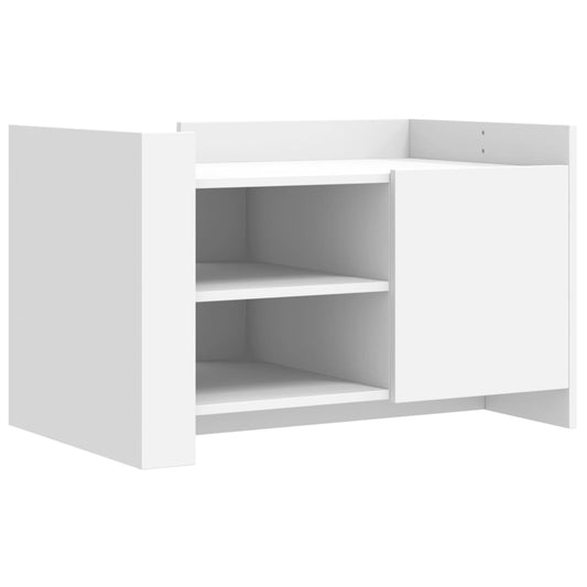 Sofabord Hvid 80x50x50 cm Træ Materiale