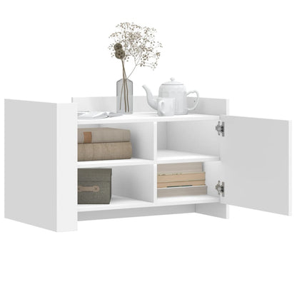 Sofabord Hvid 80x50x50 cm Træ Materiale