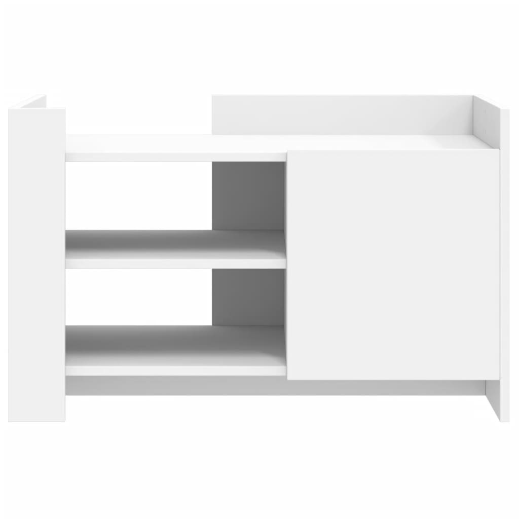 Sofabord Hvid 80x50x50 cm Træ Materiale